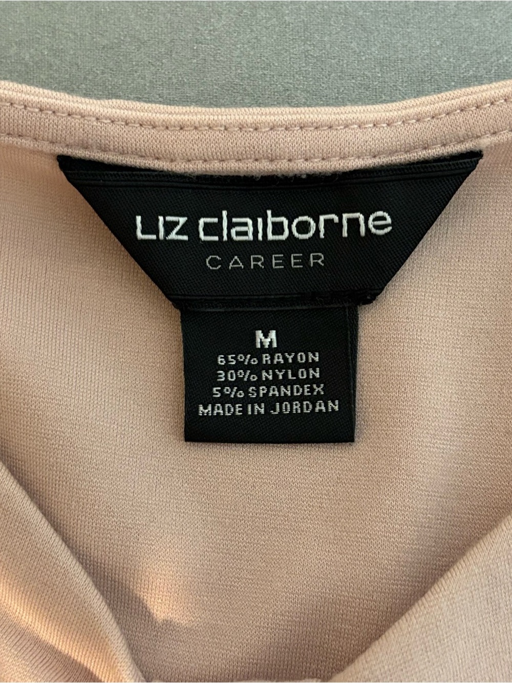 Liz Claiborne Blush Short Sleeve Knot-Front Tee - Picture 4 of 4